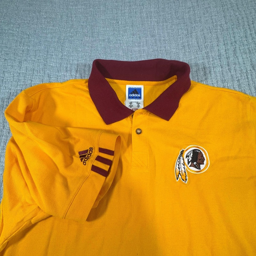 Vintage Washington Redskins Polo XL Adidas Blue Tag Y2K Shirt NFL Commanders EUC